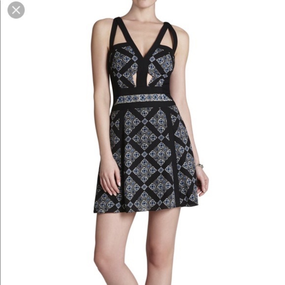 BCBGMAXAZRIA Selena Printed Mini Dress